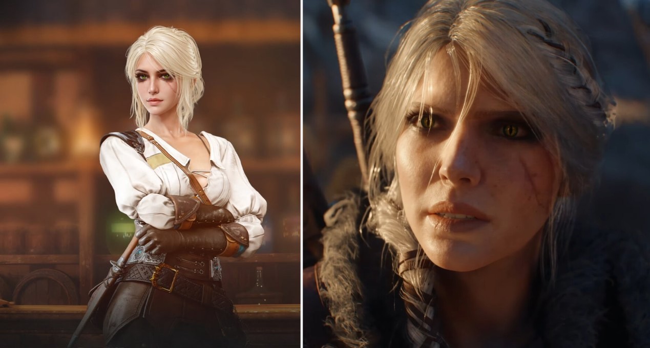 Ciri comparison - original beloved design vs the controversial redesign for The Witcher 4